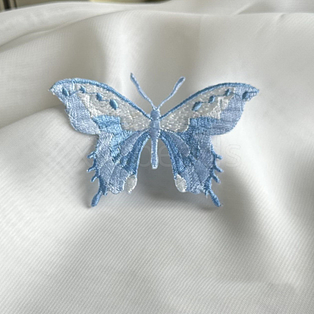 Butterfly Self Adhesive Computerized Embroidery Cloth Iron on/Sew on Patches WG33086-04-1