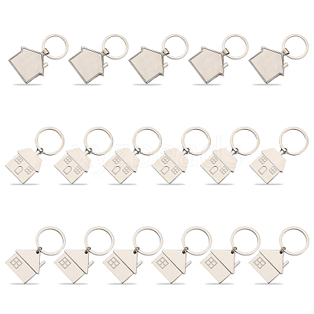 CHGCRAFT 17Pcs 3 Style Zinc Alloy Keychain KEYC-CA0001-22-1