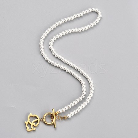 304 Stainless Steel Pendant Necklaces NJEW-B0001-13G-1
