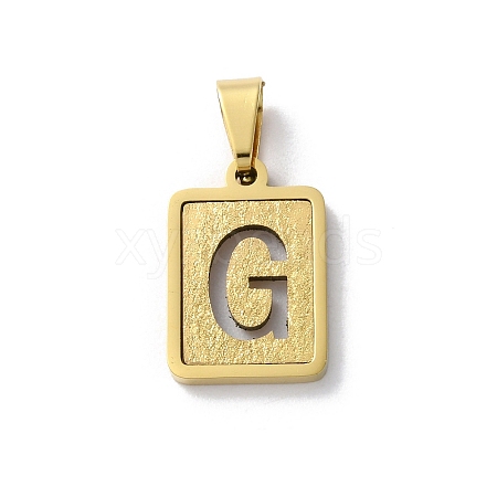 304 Stainless Steel Alphabet Pendants STAS-S152-01G-G-1