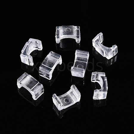 Transparent AS Plastic Base Buckle Hair Findings FIND-T064-012-1