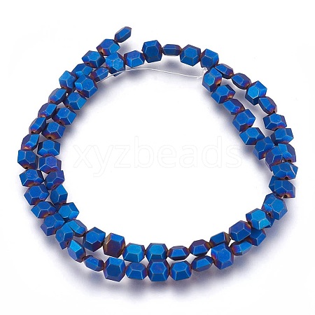 Electroplated Non-magnetic Synthetic Hematite Beads Strands G-P392-I01-1