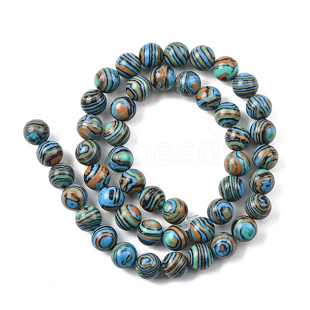 1 Strand Synthetic Malachite Dyed Beads Strands G-YW0002-64C-1