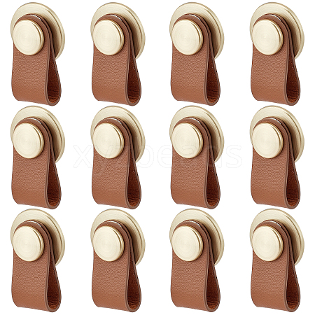 Oval Leather Drawer Handles AJEW-WH0251-72-1