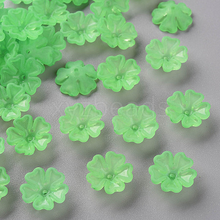 Transparent Frosted Acrylic Bead Caps X-MACR-S371-04A-733-1