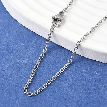 Tarnish Resistant Trendy Unisex 304 Stainless Steel Cable Chain Necklaces X-NJEW-L043-16P-1