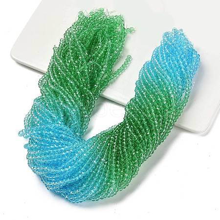 Transparent Painted Glass Beads Strands X1-DGLA-A034-T4mm-A17-1