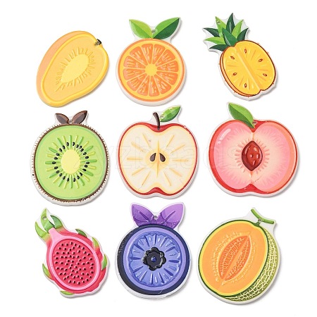 Embossed Printed Acrylic Pendants AC-CBAC02B-08-1