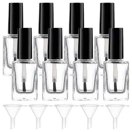 Transparent Glass Nail Polish Empty Bottle MRMJ-BC0002-45-1