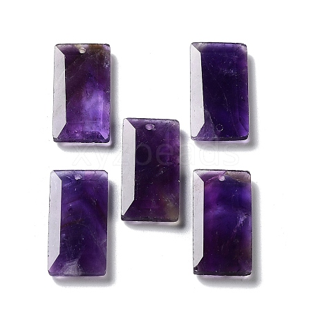 Natural Amethyst Pendants G-G063-01B-1