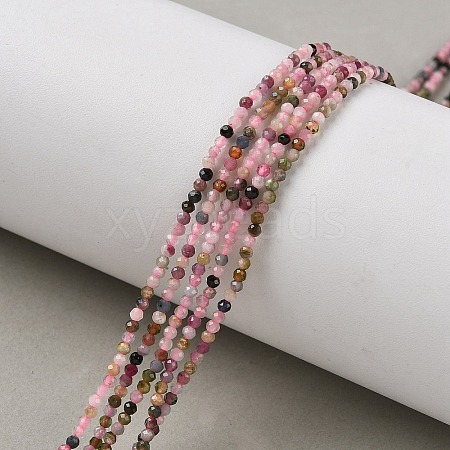 Natural Pink Tourmaline Beads Strands G-F596-06-2mm-1