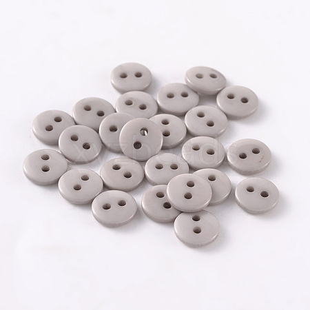 2-Hole Flat Round Resin Sewing Buttons for Costume Design BUTT-E119-28L-05-1