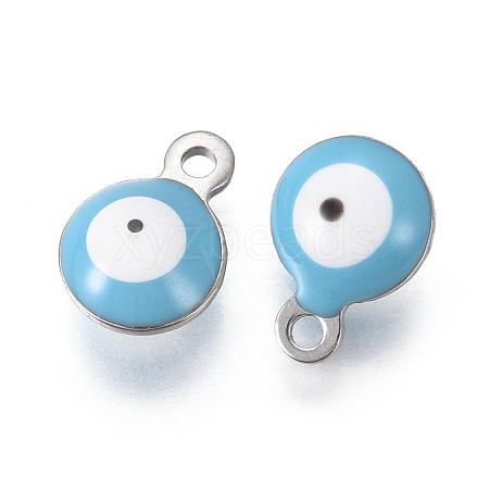 304 Stainless Steel Enamel Charms STAS-G122-24A-1