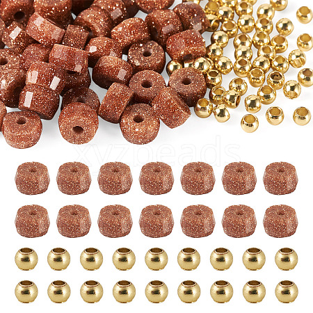 50Pcs Synthetic Goldstone Beads G-TAD0001-14-1