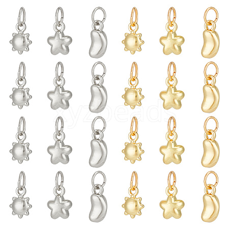 ARRICRAFT 24Pcs 6 Style Alloy Charms FIND-AR0003-88-1