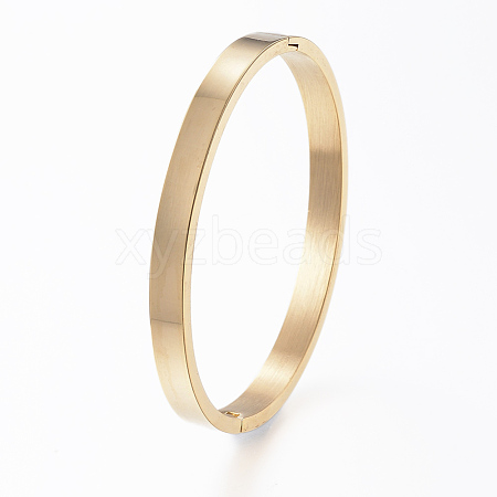 Ion Plating(IP) 304 Stainless Steel Bangles BJEW-H553-01G-1