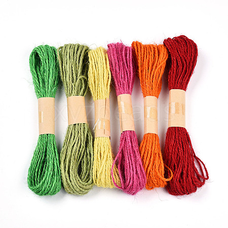 24 Bundles 8 Colors Jute Cord OCOR-CJC0006-01-1