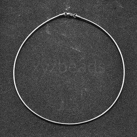 Non-Tarnish Casual Style 304 Stainless Steel Choker Necklaces STAS-O037-02P-1