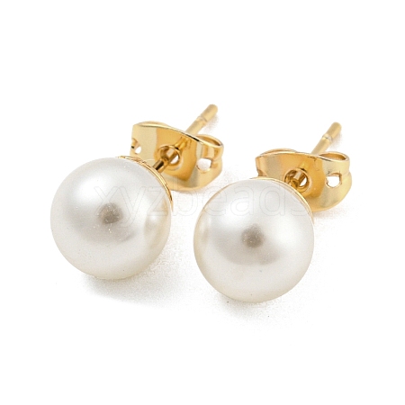 Brass Ear Studs EJEW-P2261-46G-03-1