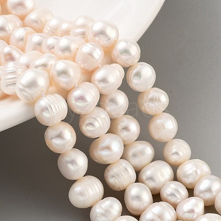 Natural Cultured Freshwater Pearl Beads Strands PEAR-C003-09D-1