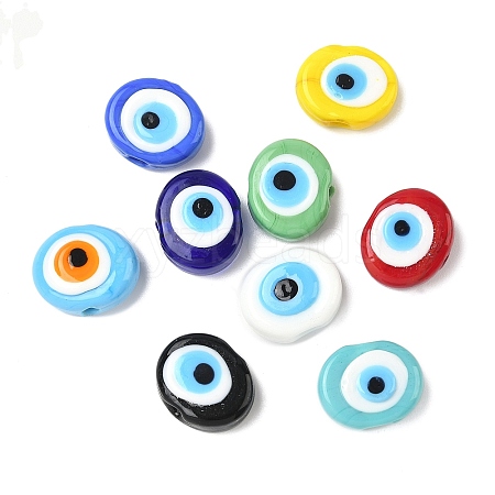 Handmade Evil Eye Lampwork Beads LAMP-G168-02-1