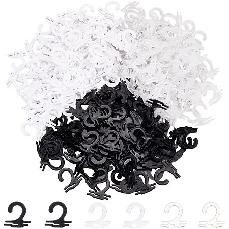  180Pcs 3 Style PP Plastic Display Snap Hooks FIND-NB0002-90A-1