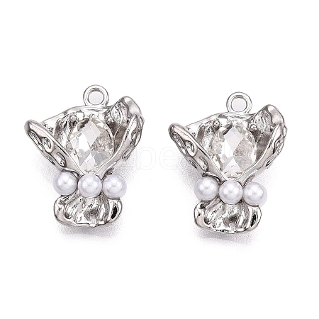 Rack Plating Alloy Rhinestone Pendants PALLOY-P303-09P-A-1