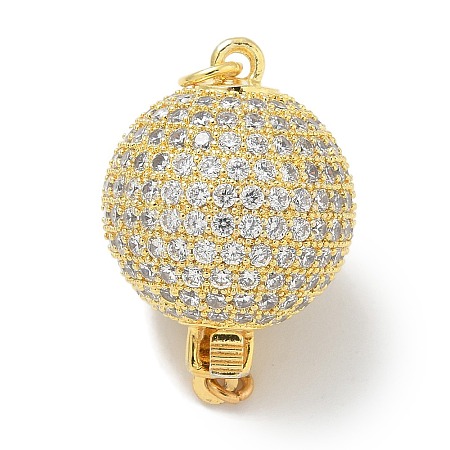 Rack Plating Brass Micro Pave Cubic Zirconia Pendants KK-L224-071G-1