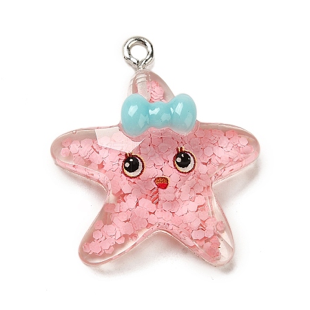 Marine Animal Series Resin Pendants RESI-Q012-01B-04-1