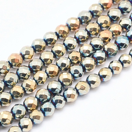 Electroplate Non-magnetic Synthetic Hematite Beads Strands G-L486-E-19-1