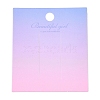 Gradient Color Rectangle Paper Hair Clip Display Cards with Hanging Hole CDIS-T004-19A-1