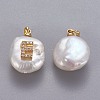 Natural Cultured Freshwater Pearl Pendants KK-L187-A-01E-2