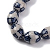 Handmade Blue and White Porcelain Beads PORC-I027-16B-3