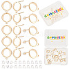 GOMAKERER 20Pcs Rack Plating Brass Ring Stud Earring Findings KK-GO0001-84-1