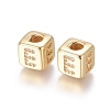 Brass Micro Pave Cubic Zirconia Beads ZIRC-G162-15G-E-1