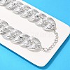 Electroplated CCB Curb Chain Necklace & Bracelets Set SJEW-G084-01P-4