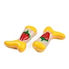 Boot Baking Paint Glass Enamel  Beads LAMP-C020-02C-3