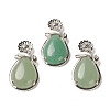 Natural Green Aventurine Pendants G-A031-02P-02-1