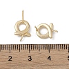 Brass Stud Earring Findings KK-G497-31G-3