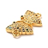 Brass Micro Pave Cubic Zirconia Links Connectors KK-G399-20-3