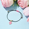 Alloy Enamel Clover Charm Bracelet BJEW-JB09962-02-2