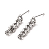 925 Sterling Silver Dangle Stud Earrings STER-Z007-02P-1