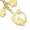 Cat & Flower Alloy Enamel with Rhinestone Keychain KEYC-JKC01099-4