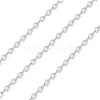 Anti-Tarnish Rhodium Plated 925 Sterling Silver Cable Chains STER-E072-02P-03-1