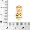 Brass Micro Pave Clear Cubic Zirconia Box Clasps KK-U051-01G-03-4