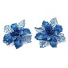 Plastic Glitter Artificial Flower HJEW-R124-02-1