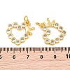 Brass Micro Pave Clear Cubic Zirconia Pendants CU-CBA3D67-05A-G-3