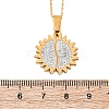 304 Stainless Steel Polymer Clay Rhinestones Sun Openable Pendant Necklaces for Women NJEW-Z065-10G-01-5