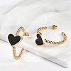 Vacuum Plating 304 Stainless Steel Heart Stud Earrings EJEW-R002-05G-3