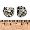 Sparkling Acrylic Heart Beads with Rhinestone Embellishment OACR-NH0001-02A-06-3